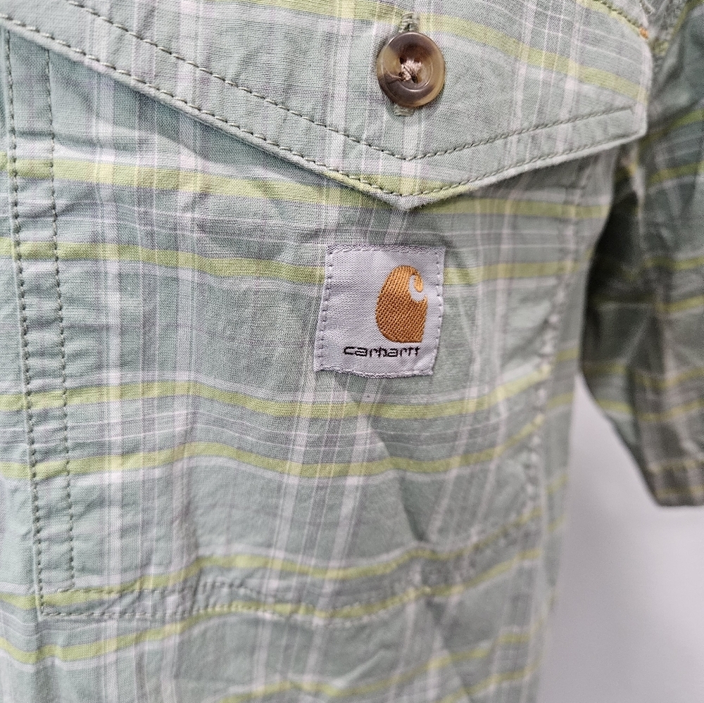 Carhartt Rugged Flex men's button short-sleeve medium - Picture 3 of 7